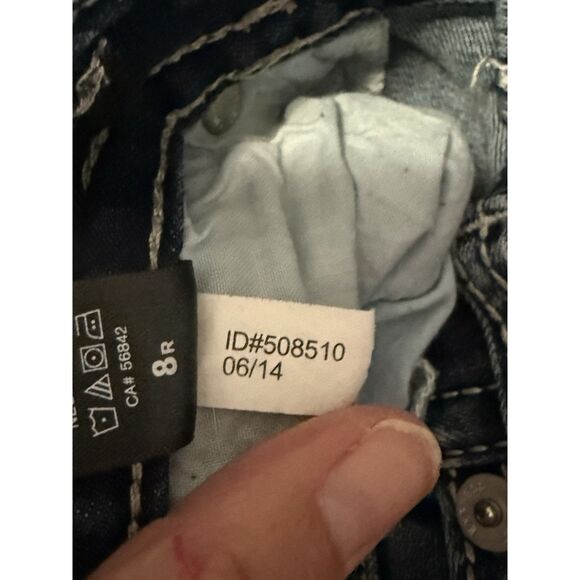 Express Jeans Stella Low Rise Boot Womens 8 Blue Denim Stretch Y2K Style Flare - Picture 14 of 16